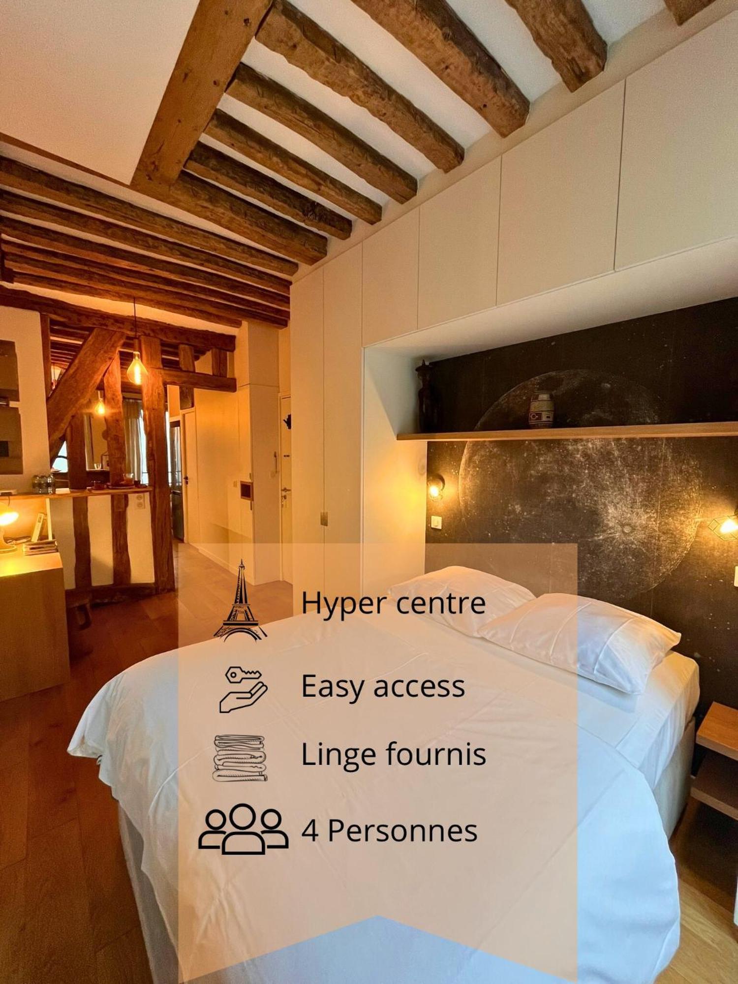 Appartamento A Saint-paul En Plein Coeur Du Marais 4 Pers